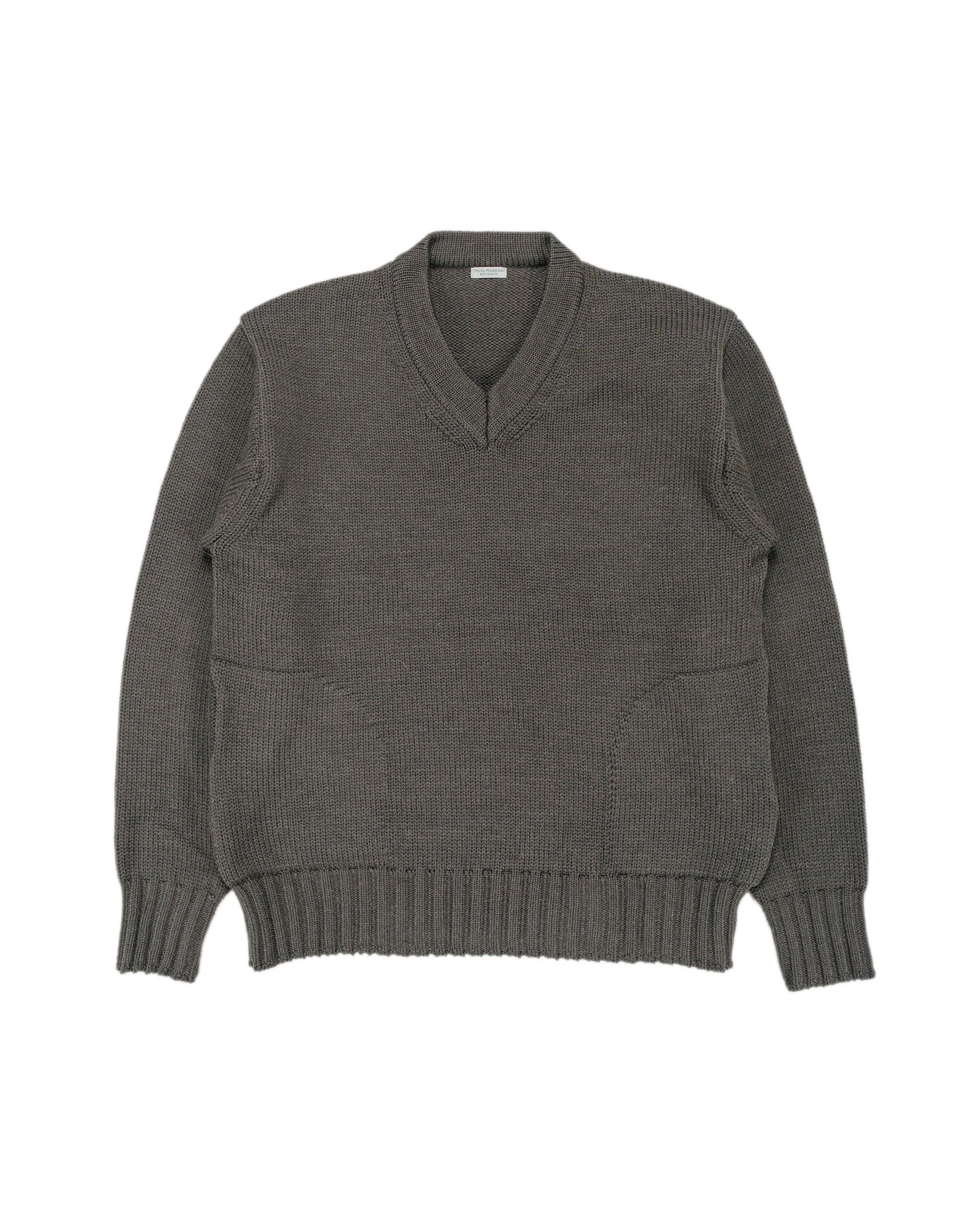 Goodman's V Neck Sweater Dust Gray - 1