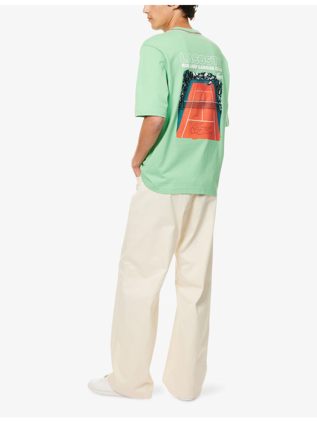 Lacoste x Roland-Garros Graphic-Print Crewneck Cotton-Jersey T-Shirt - 2