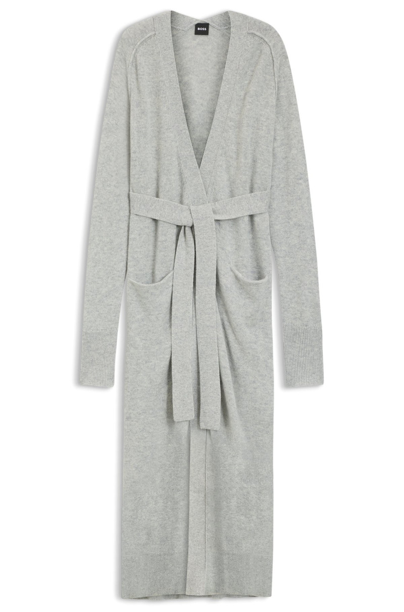 MELANGE-CASHMERE CARDIGAN WITH BELT 1