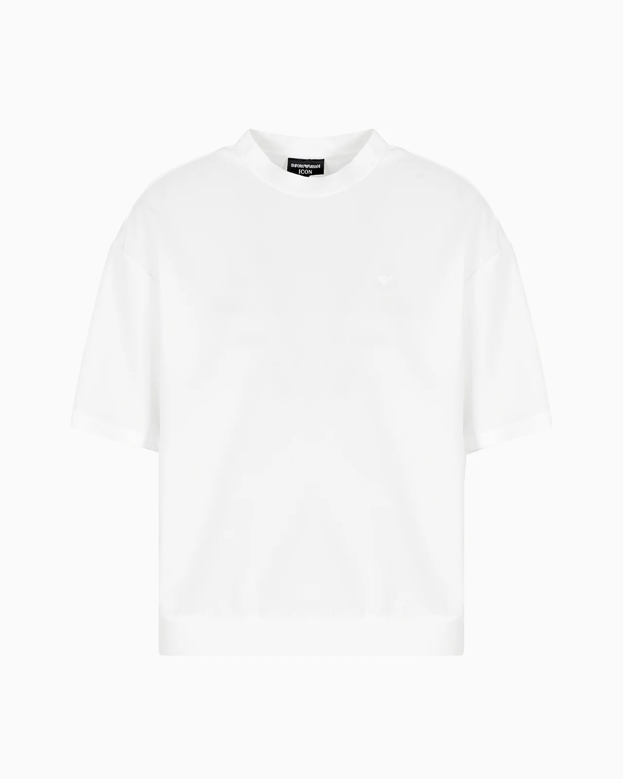 ICON 3D PIQUÉ-EFFECT CRÊPE JERSEY T-SHIRT - 1