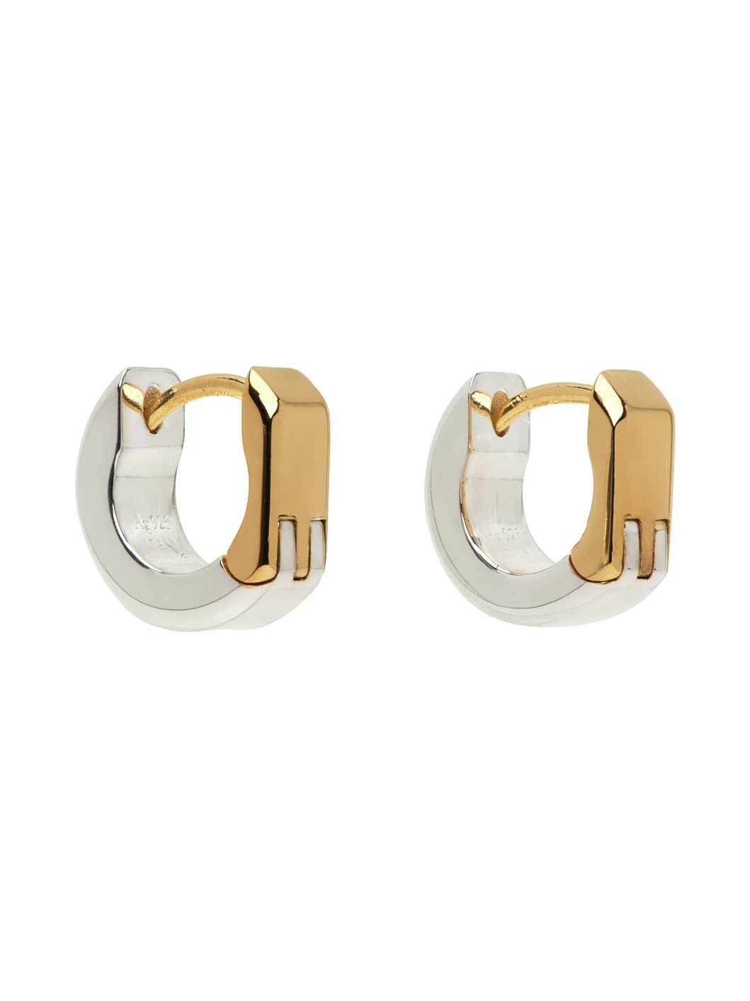 Gold & Silver Hinge Earrings - 2