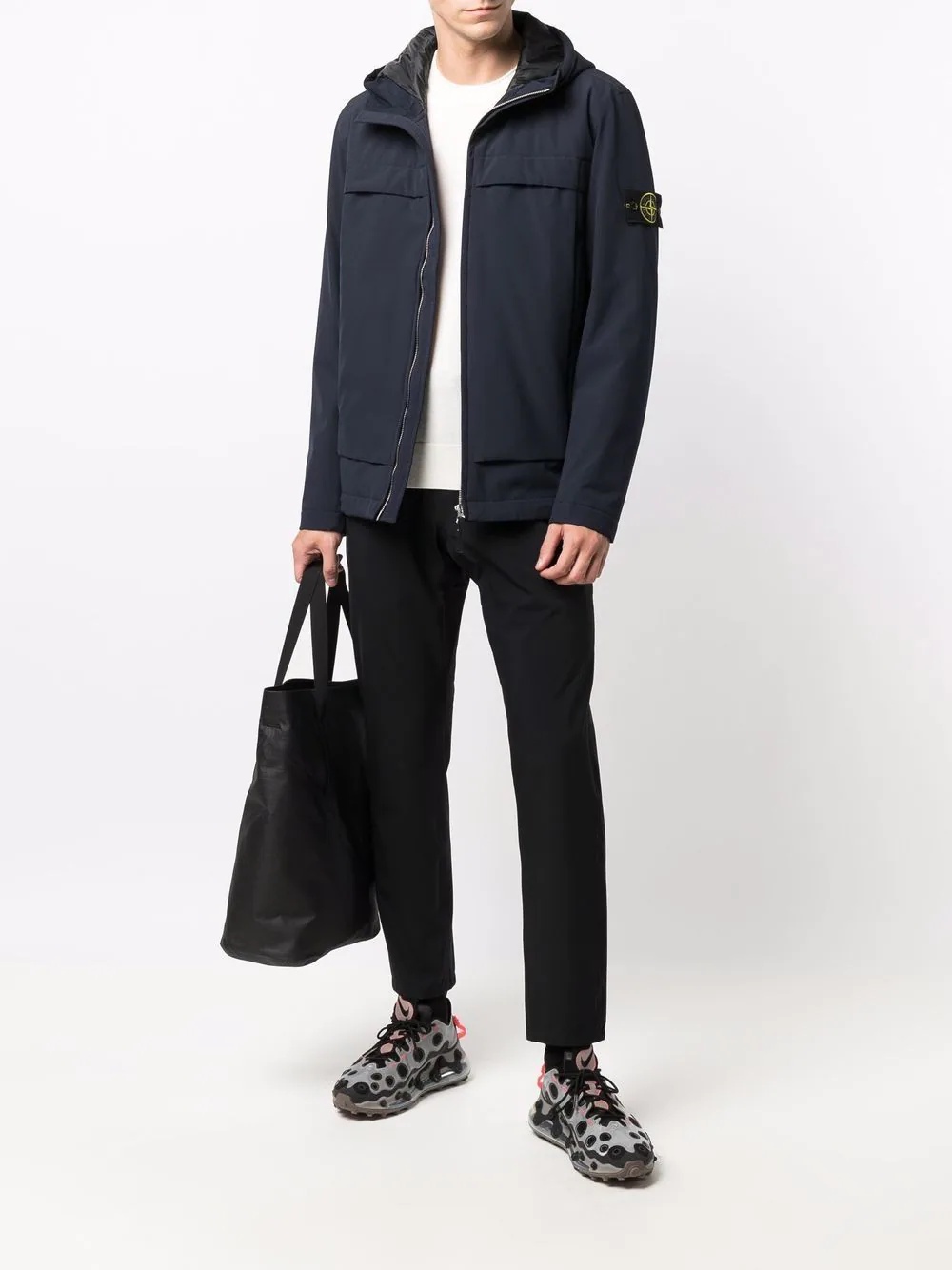 logo zipped bomber jacket - 2