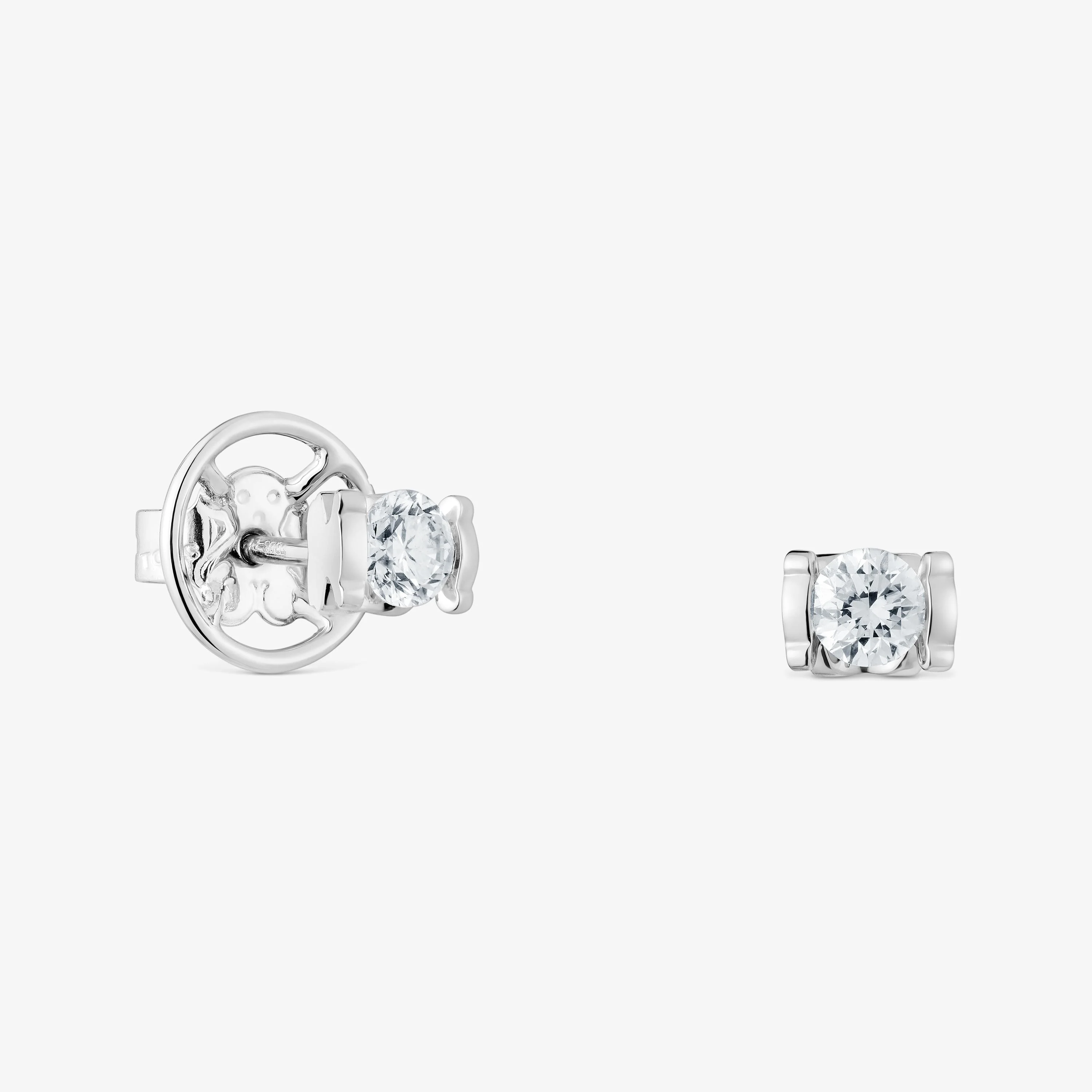 Short platinum Earrings with 0.50ct lab-grown diamonds TOUS Sweet Diamonds LGD - 1