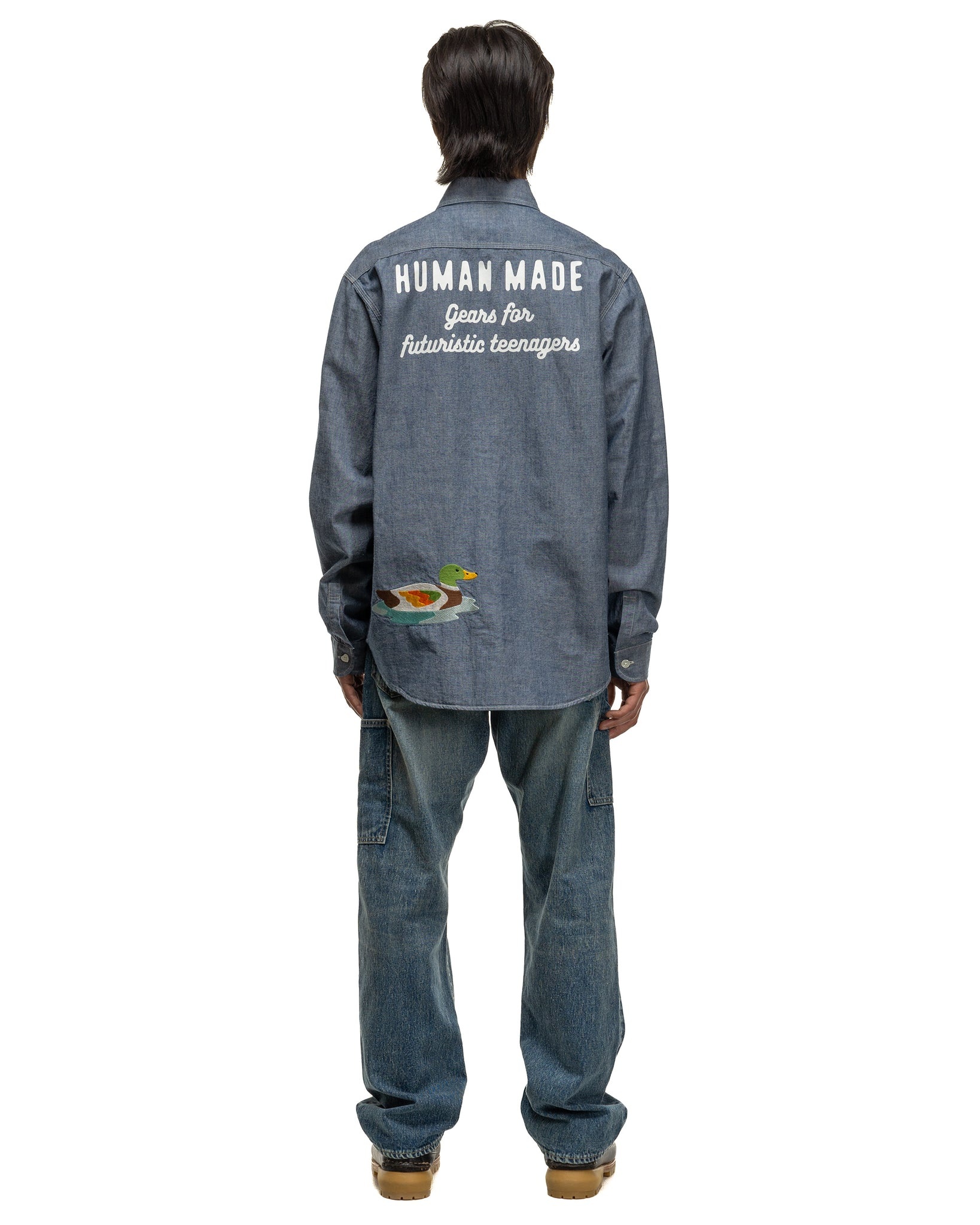 CHAMBRAY L/S SHIRT BLUE - 8