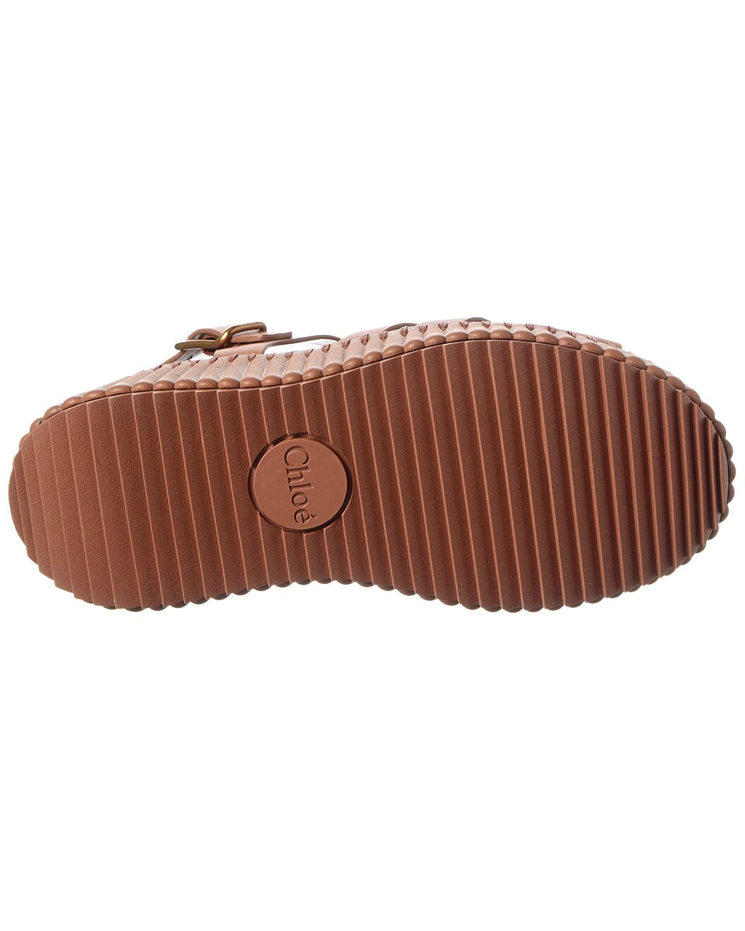 Chloé Nama Leather Wedge Sandal - 4