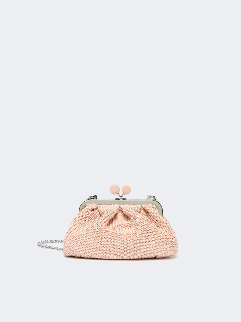 PALMAS Small raffia-effect Pasticcino Bag - ANTIQUE ROSE 1