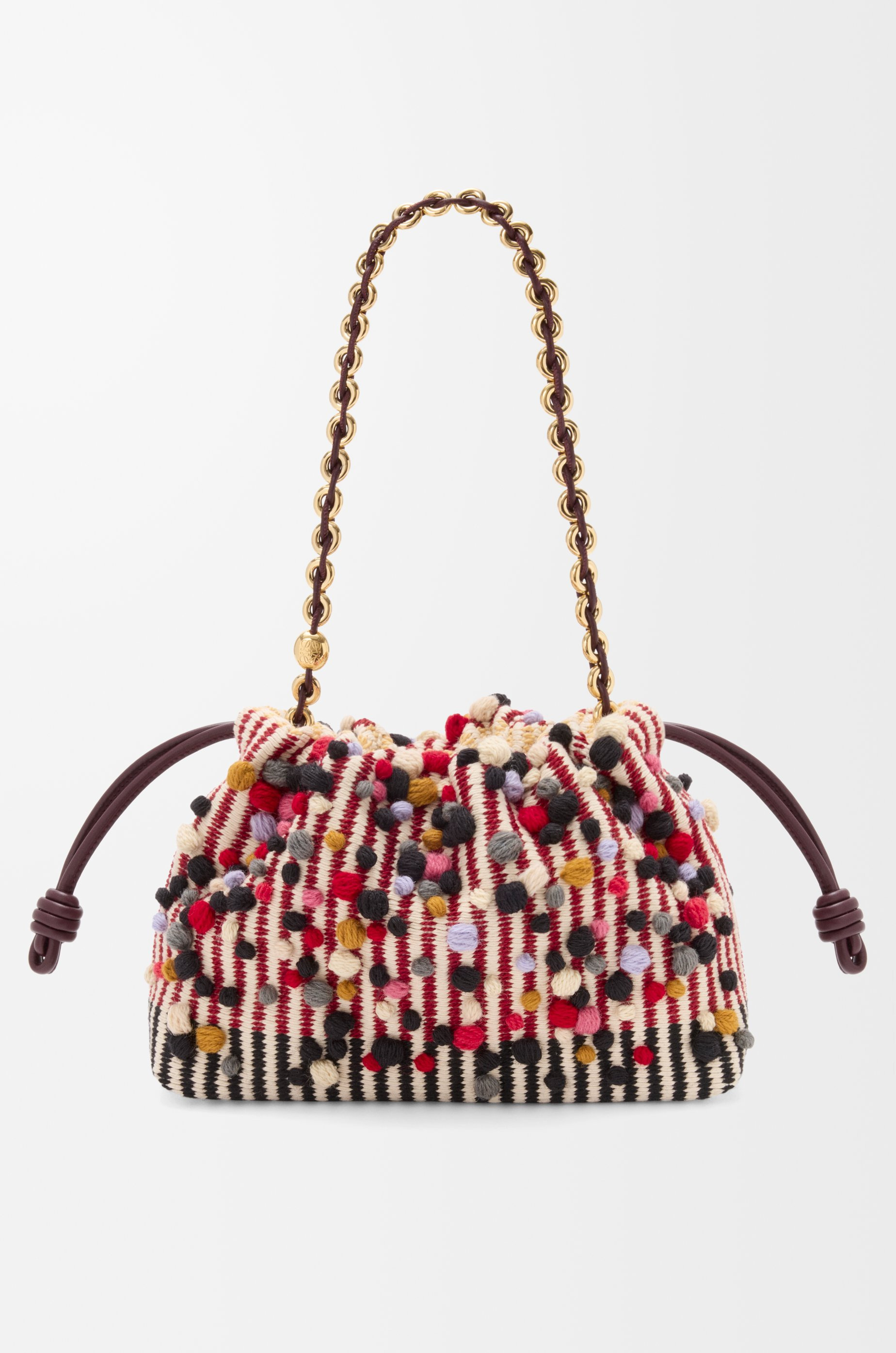 Medium Flamenco purse in embroidered textile - 4