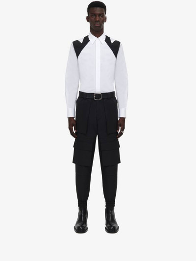 Alexander McQueen Men's Cut-out Harness Shirt in White outlook