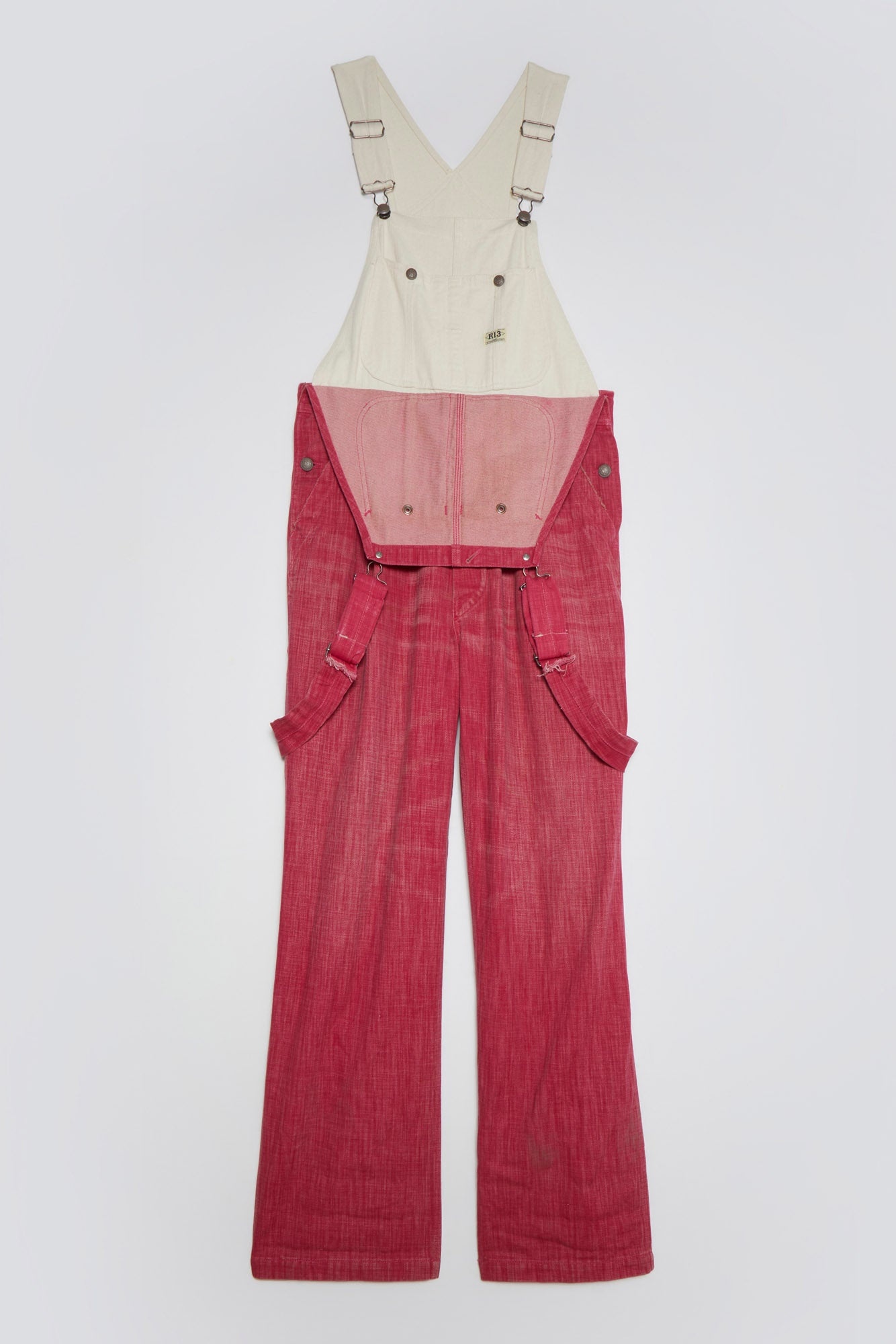 DOUBLE BIB DAMON OVERALL - VINTAGE PINK - 7