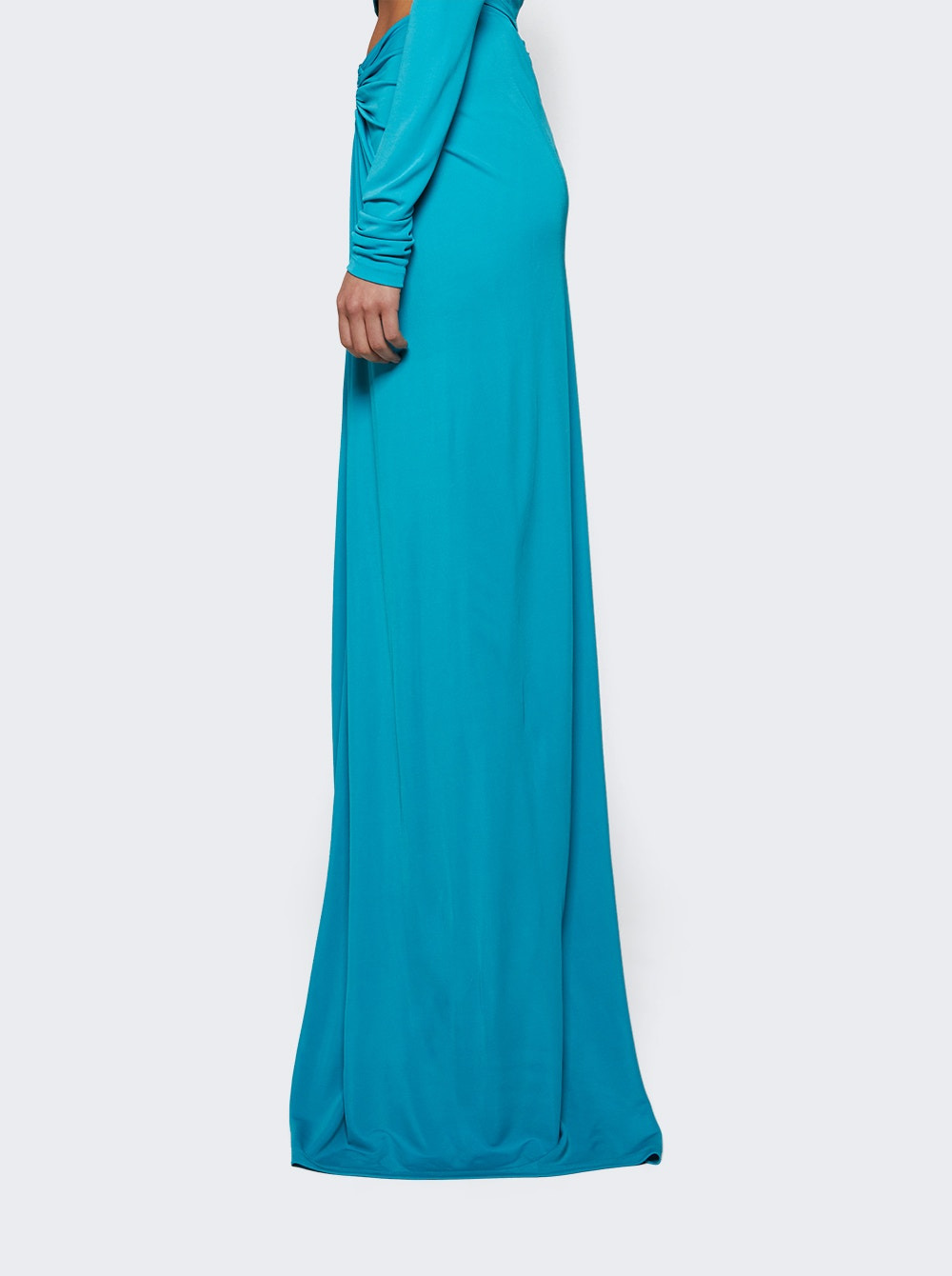 Bezel Quartz Ruched Skirt Teal - 3
