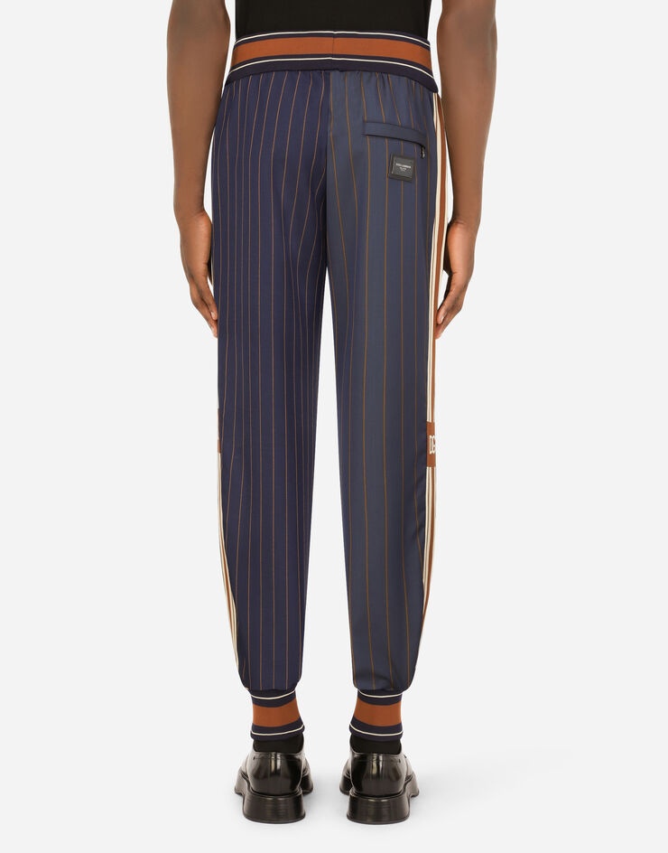 Pinstripe wool jogging pants - 2