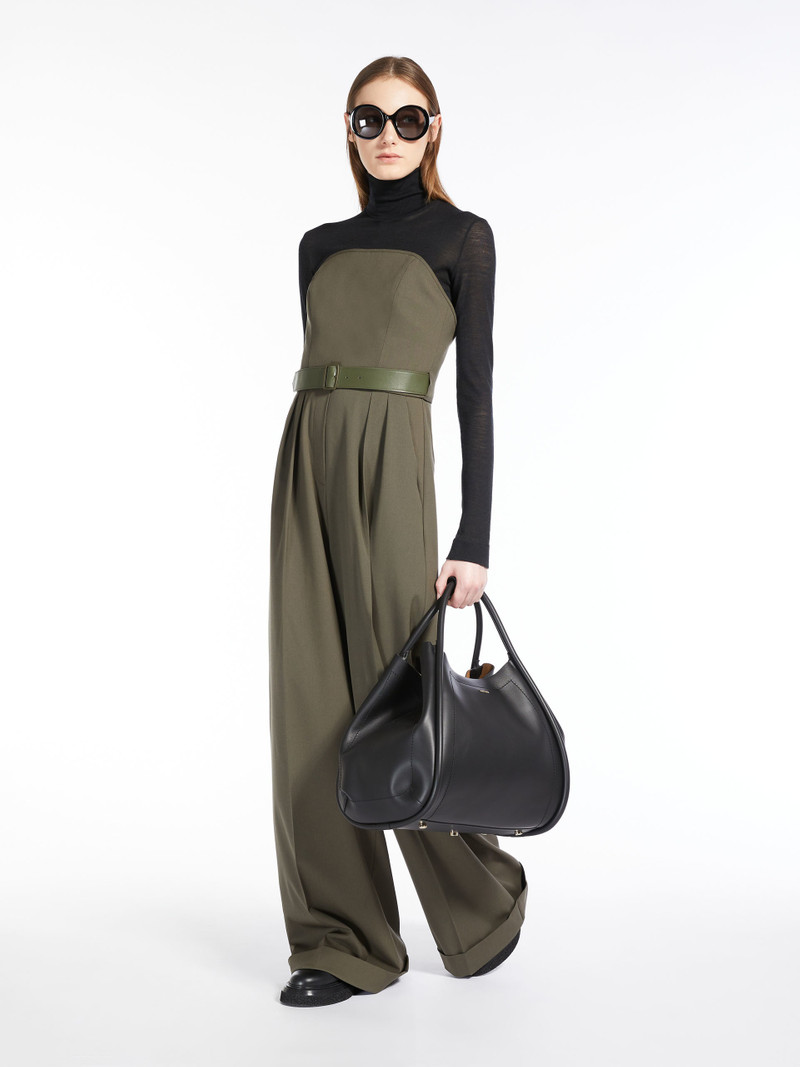 Max Mara AGGUATI Stretch wool bustier jumpsuit outlook