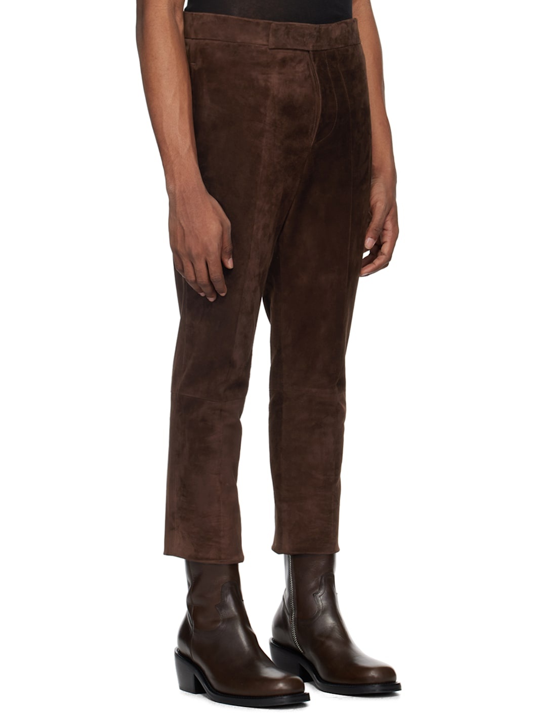 Brown Nº 7 Leather Pants - 2
