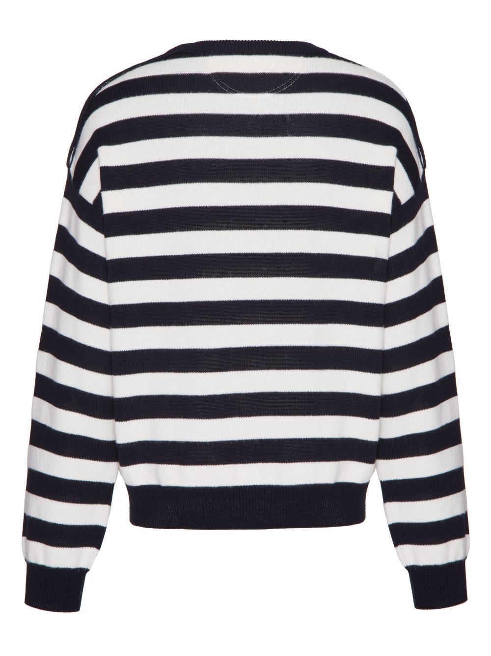 stripe-print button-shoulder jumper - 2