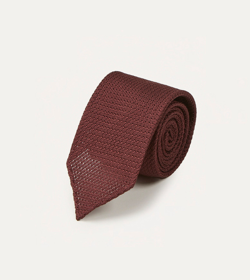 Drake's Wine Hand rolled Large Knot Grenadine Tie outlook
