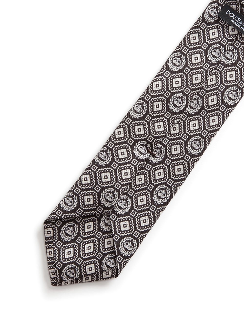 crown crest silk tie - 4