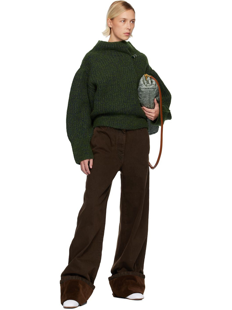 Dries Van Noten Green Wool Turtleneck outlook