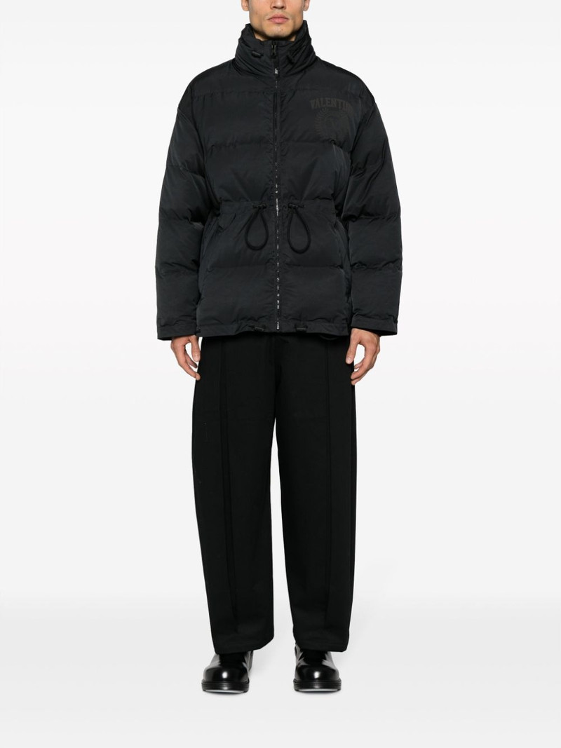 Valentino logo-print padded jacket outlook
