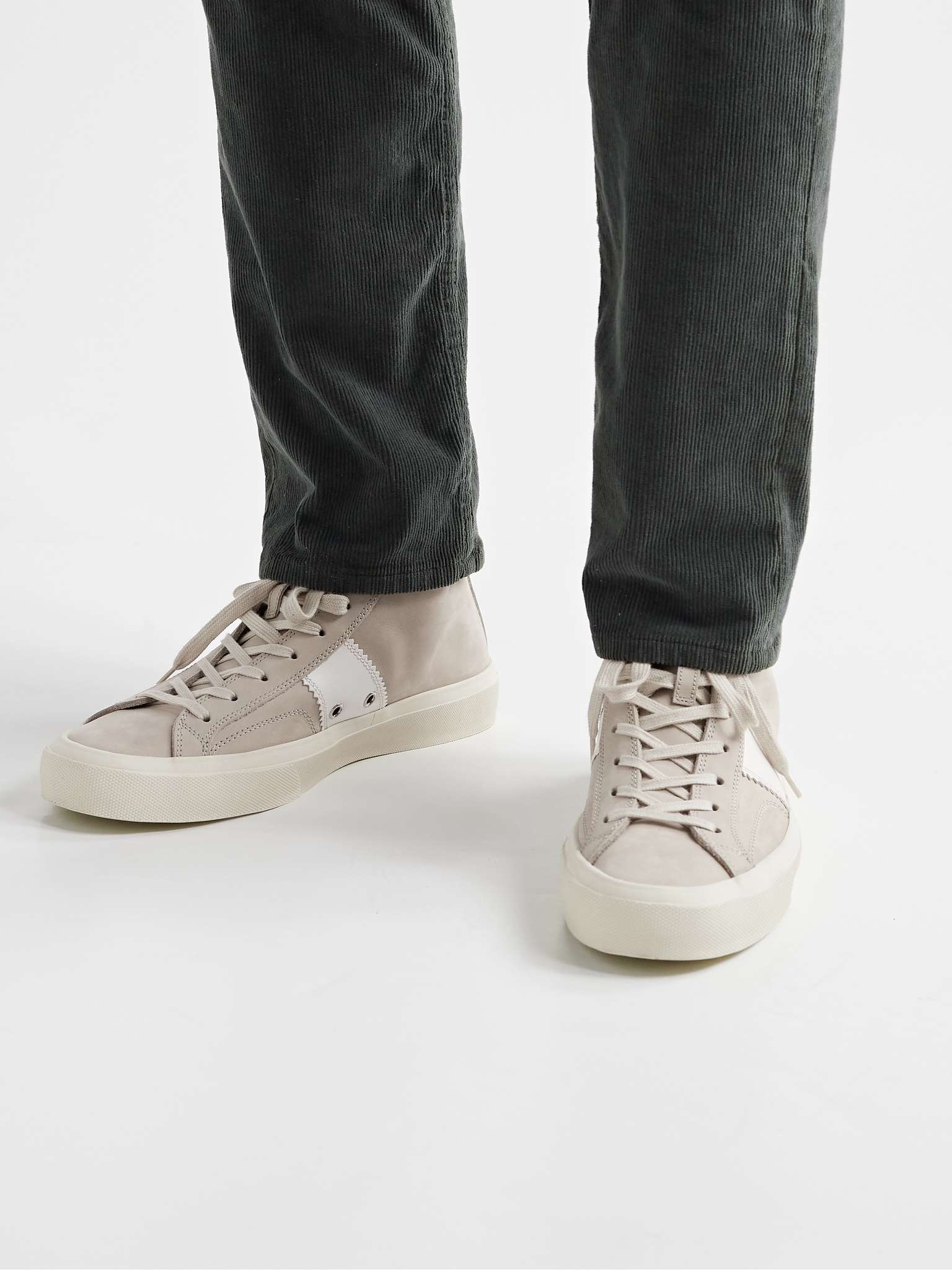 Cambridge Leather-Trimmed Suede High-Top Sneakers - 2