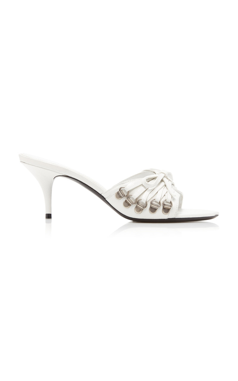 Cagole Leather Corset Sandals white - 1