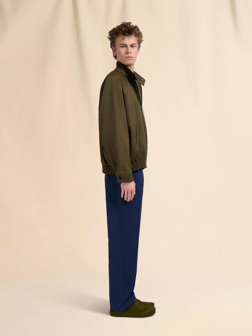 BLUE ORGANIC GABARDINE TROUSERS WITH TRUNKAROO LOGO - 5