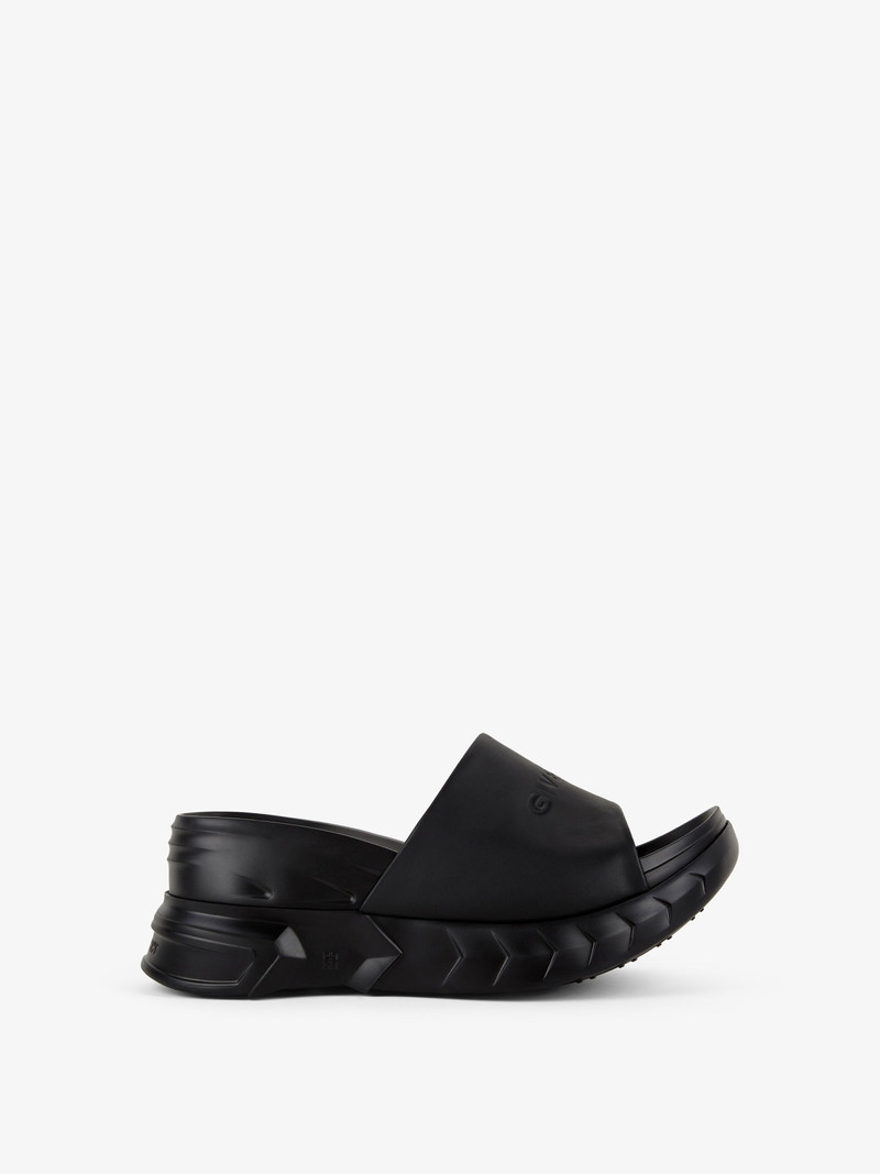 MARSHMALLOW WEDGE SANDALS IN LEATHER - 1