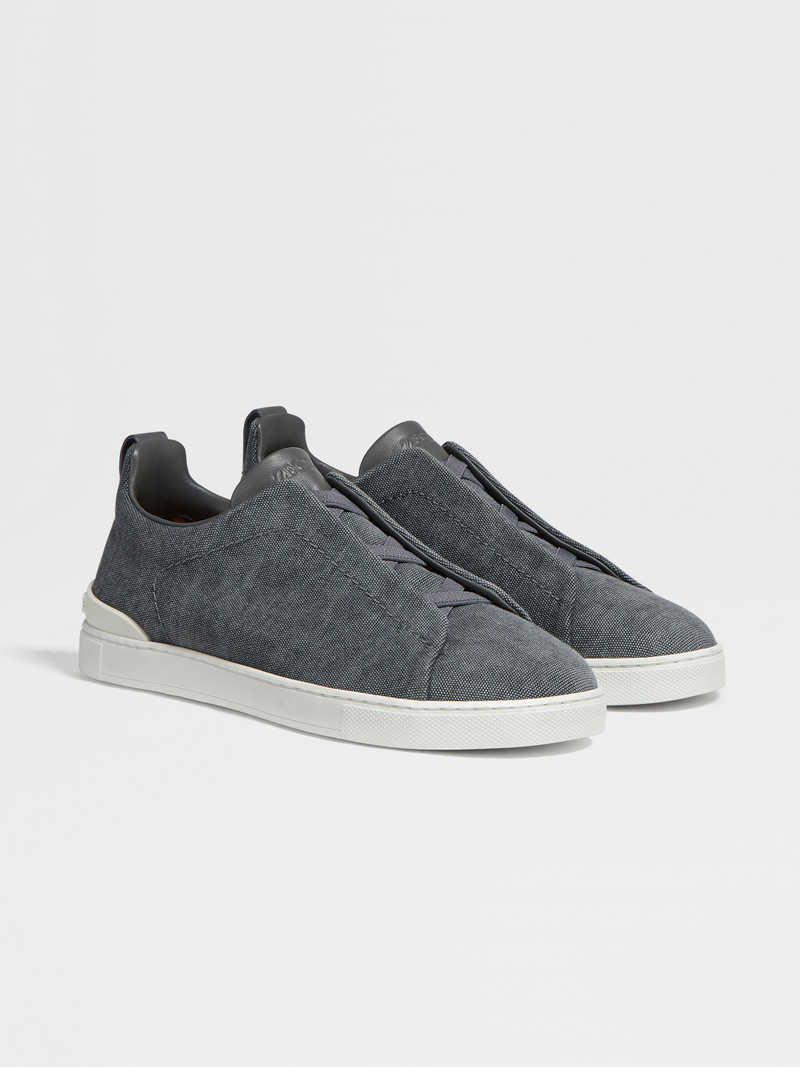 DARK TAUPE CANVAS TRIPLE STITCH™ SNEAKERS - 1