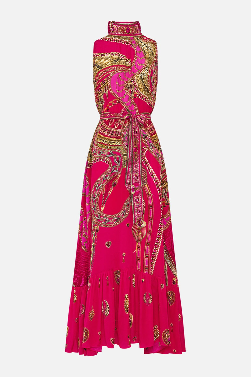 NECKTIE DRESS WITH ELASTICATED WAIST - 1