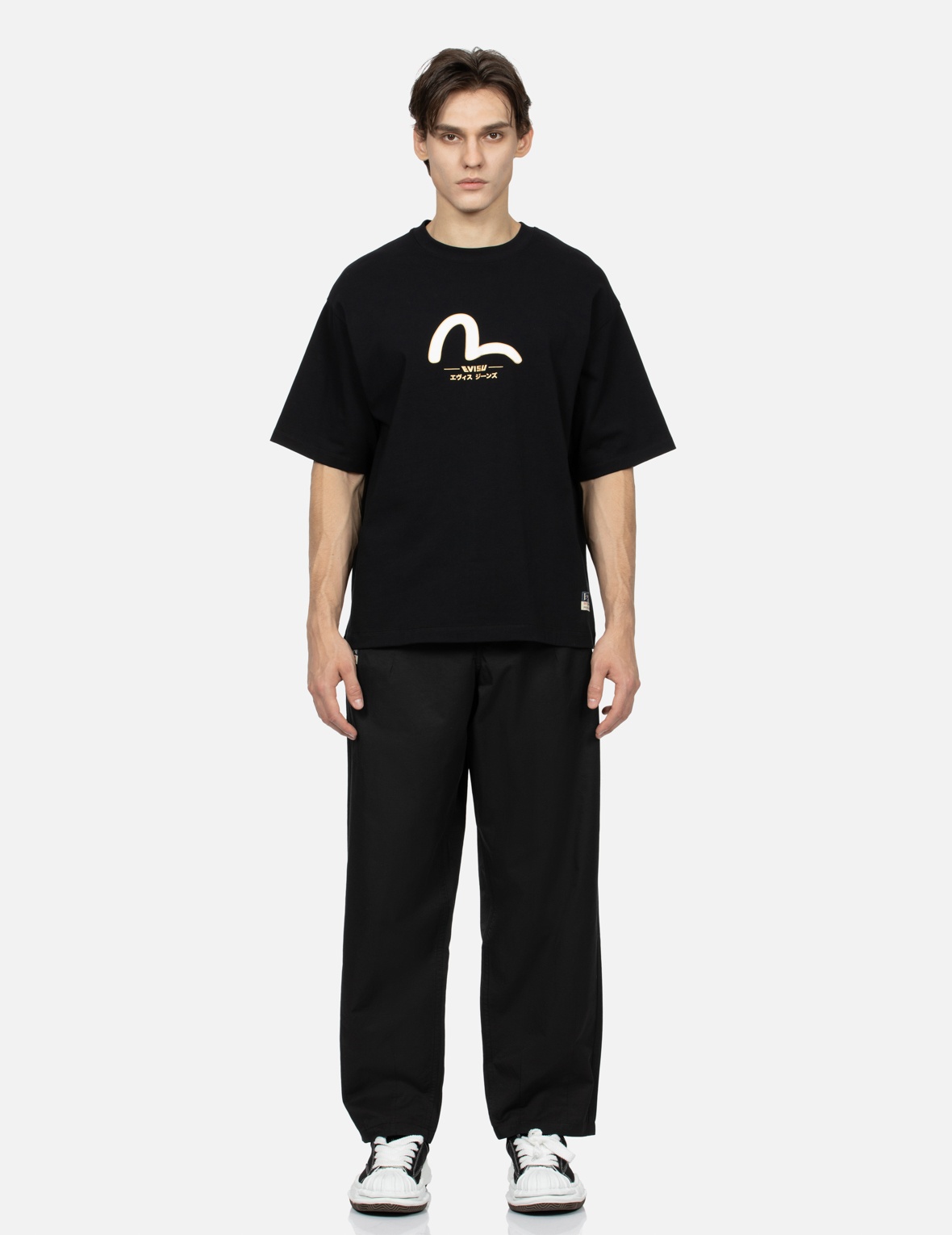 SEAGULL EMBROIDERY BAGGY PANTS - 6