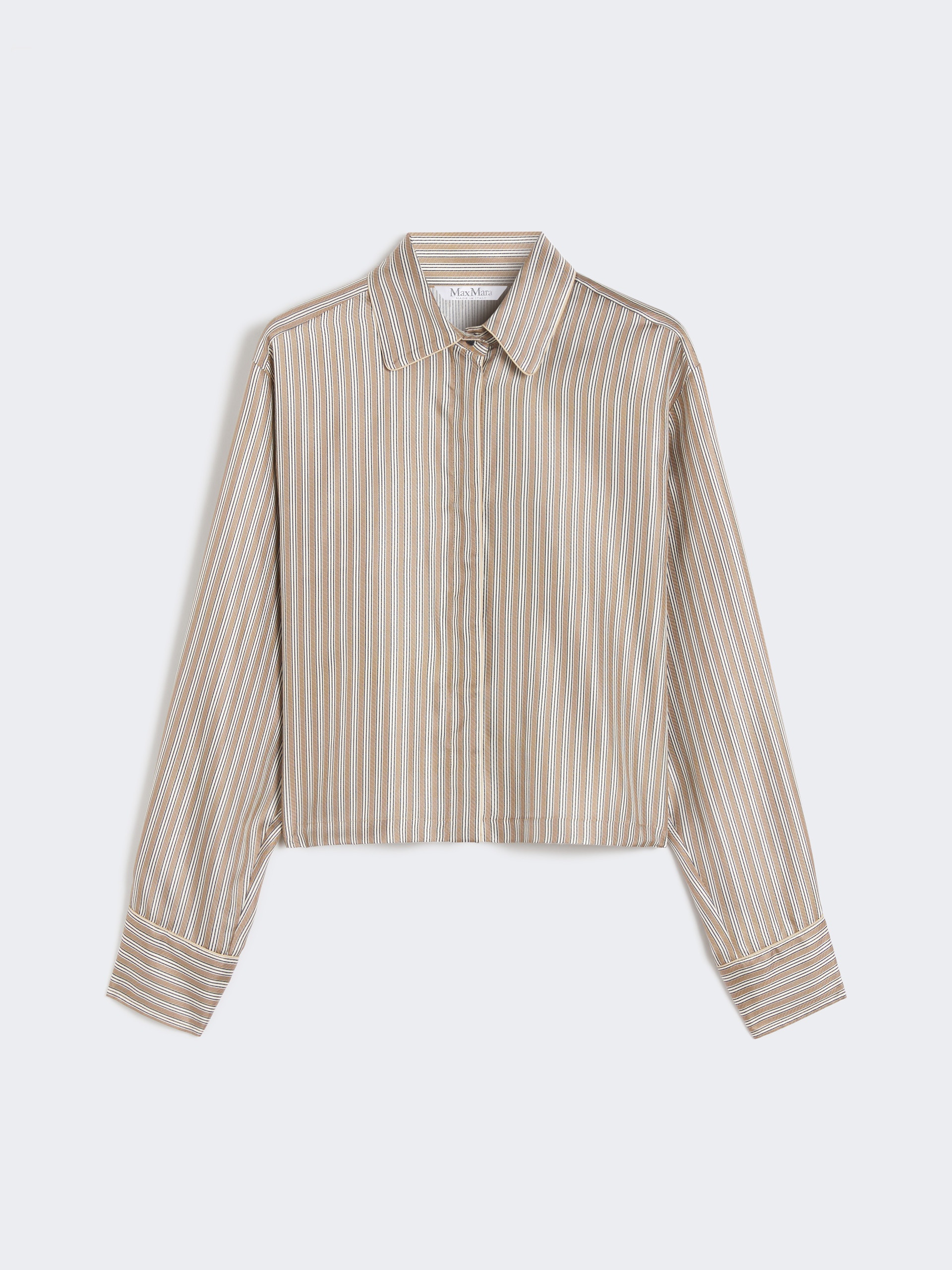 BRAMA Printed silk cropped shirt - 1