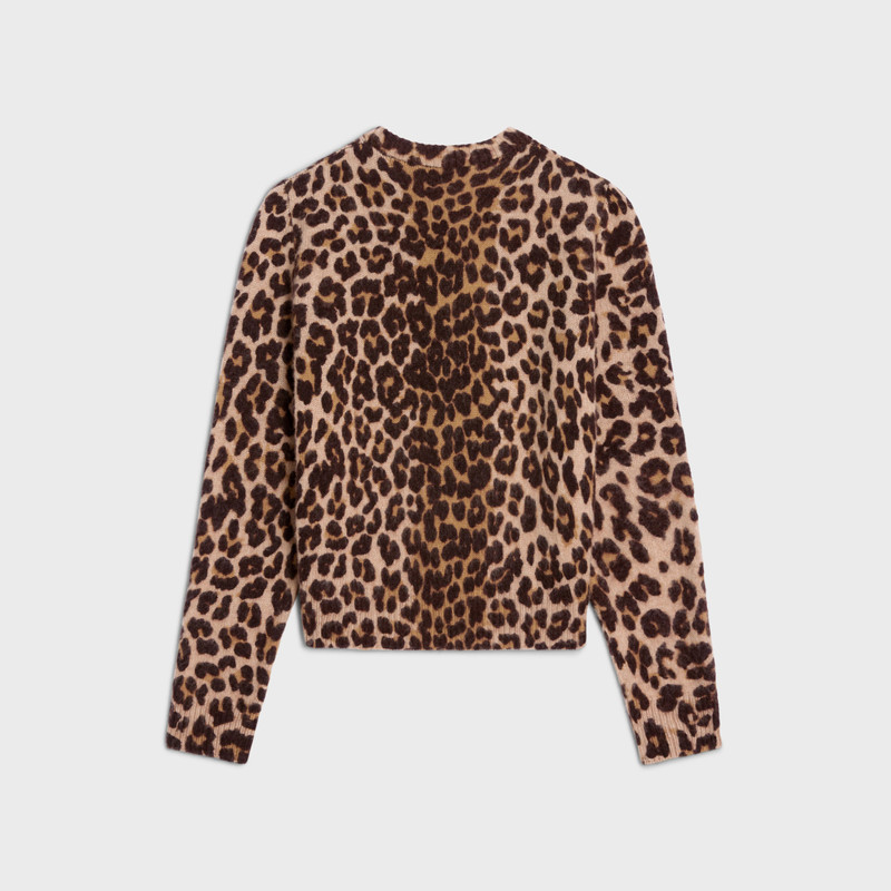 CELINE cardigan in leopard cashmere outlook
