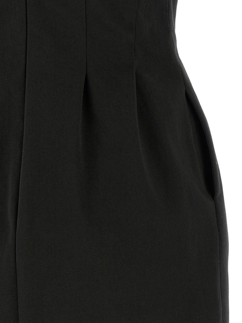 plaque V-neck mini dress 4