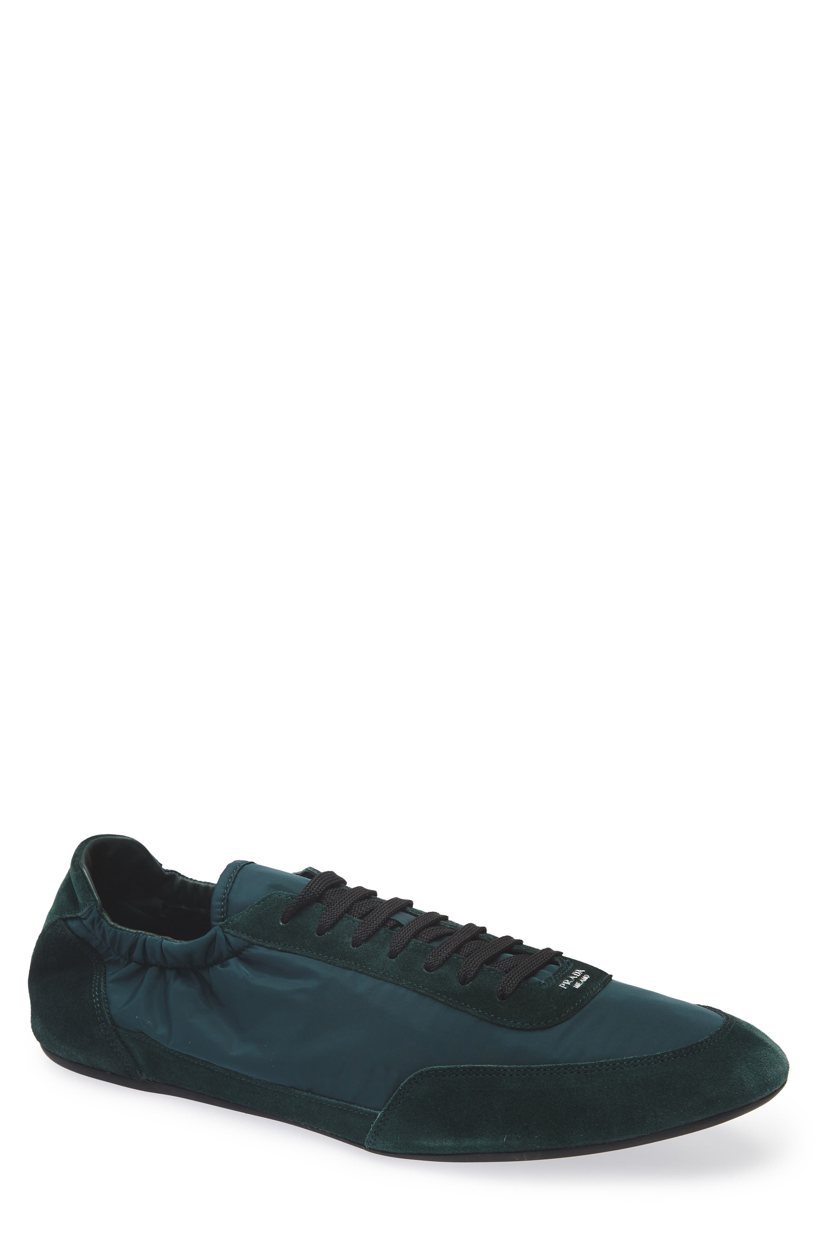 Prada Collapse Mixed Media Low Top Sneaker in Abete at Nordstrom - 1