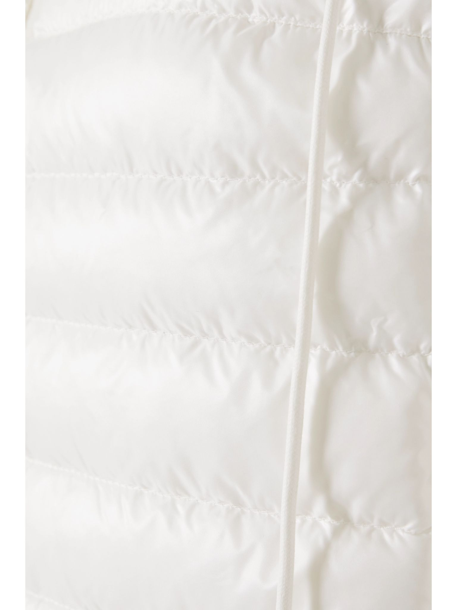 Paneled cotton-blend terry and quilted shell down hoodie White - 5