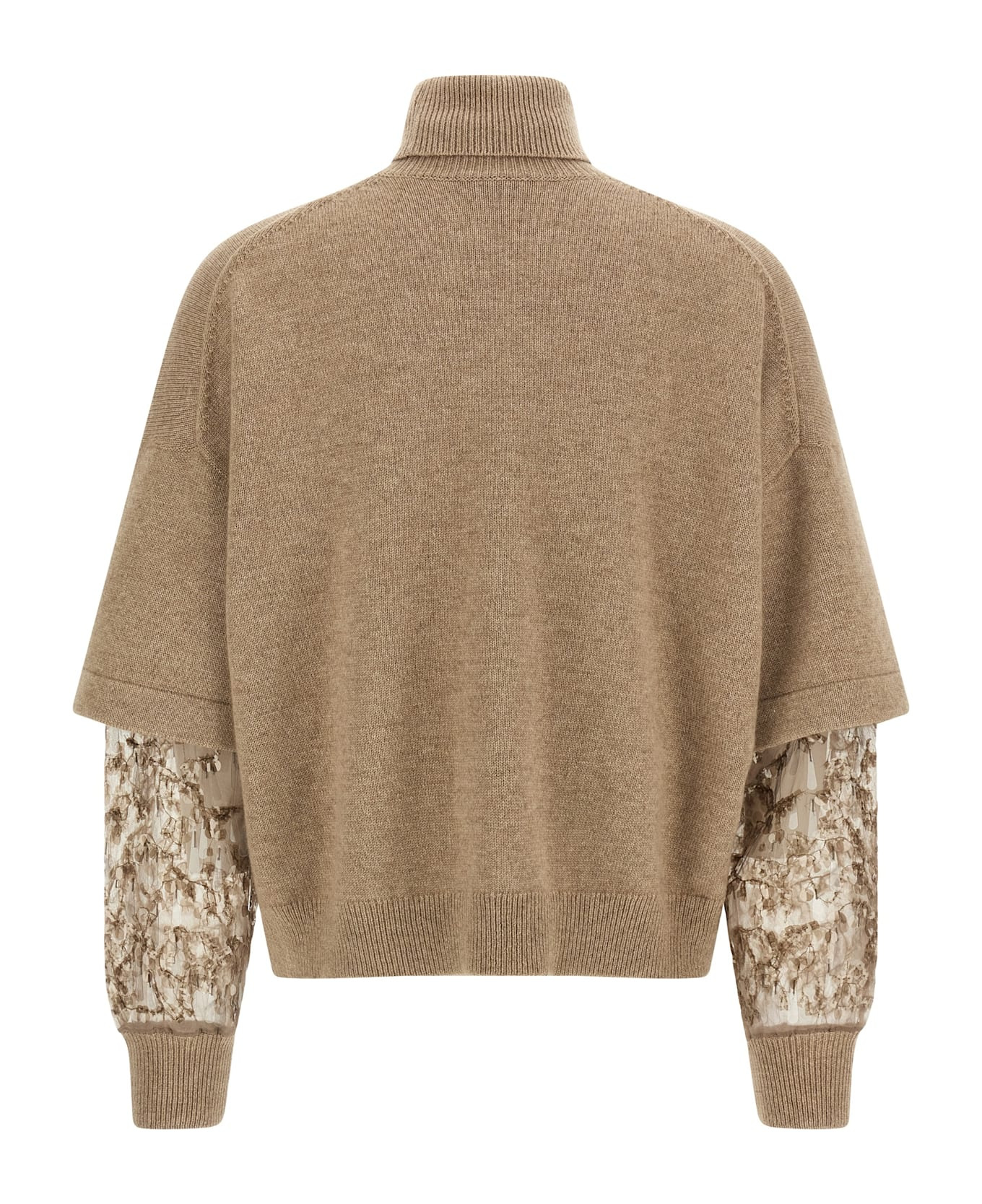 Sequin Sleeve Sweater - 2