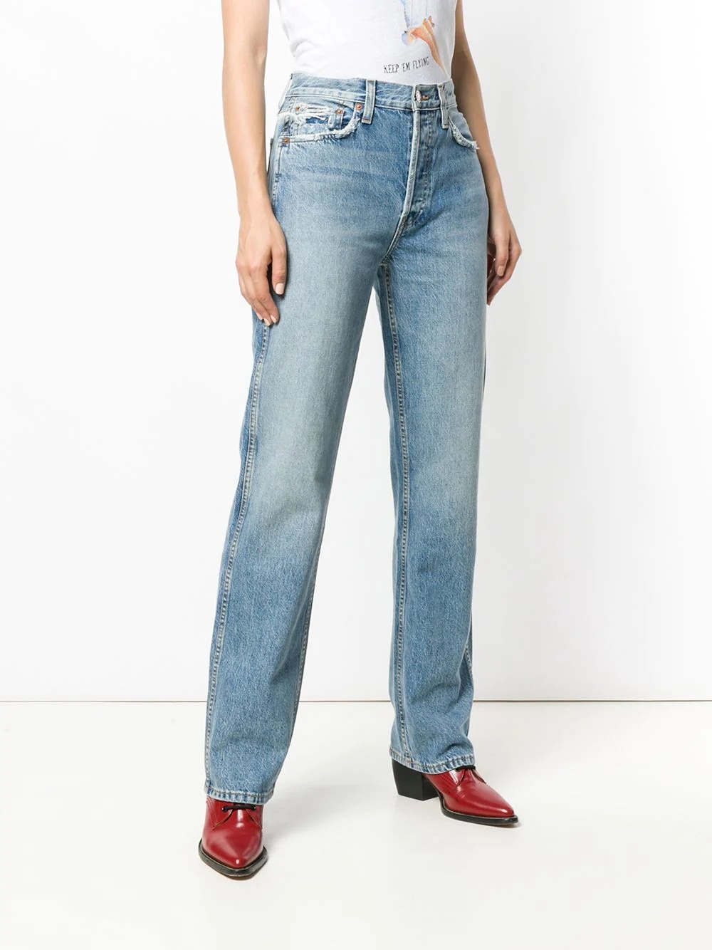 straight leg jeans - 3