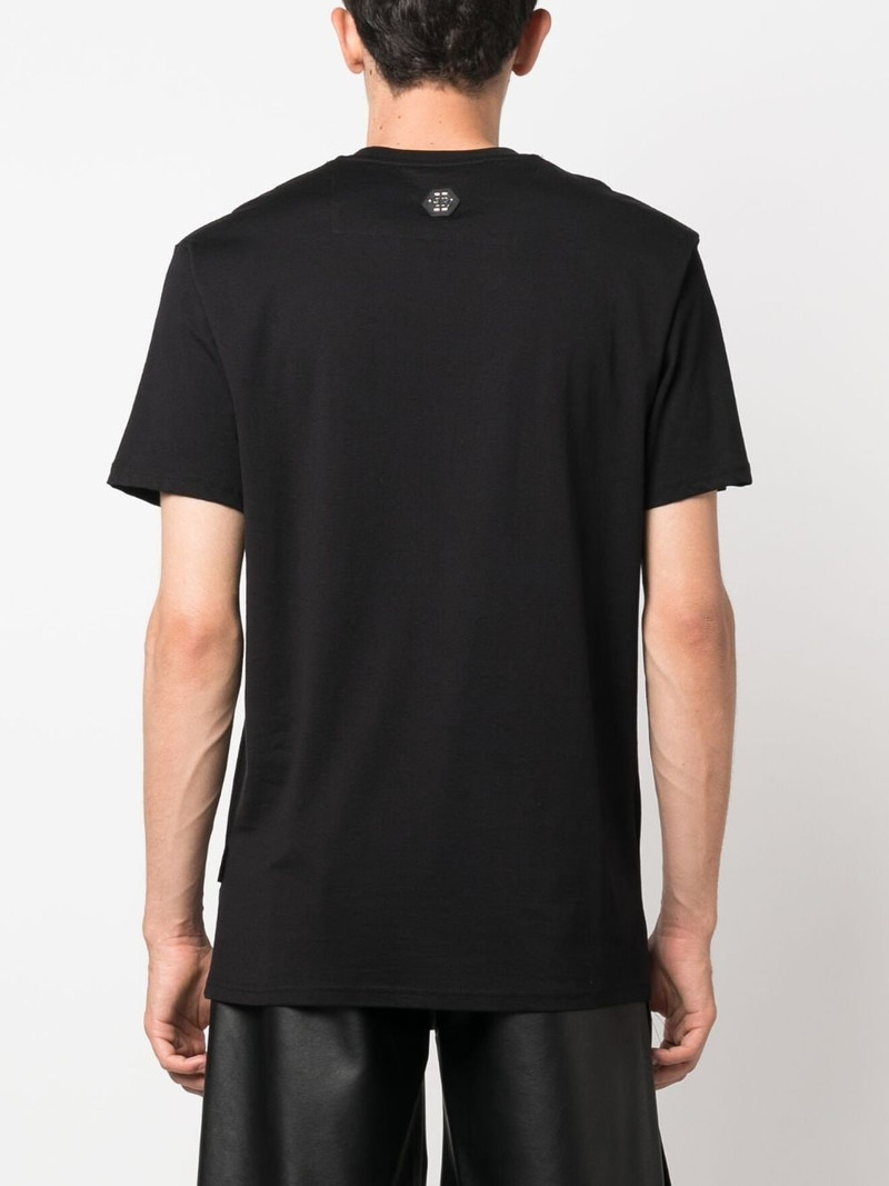 embellished-logo detail T-shirt 4