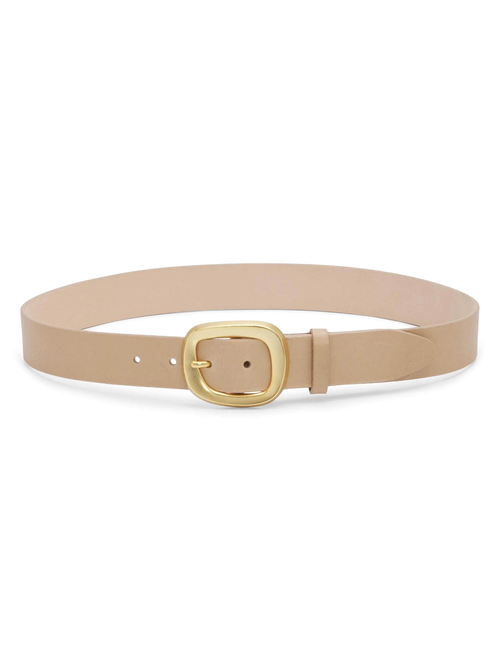 Women's Thea Leather Belt - Taupe - 1