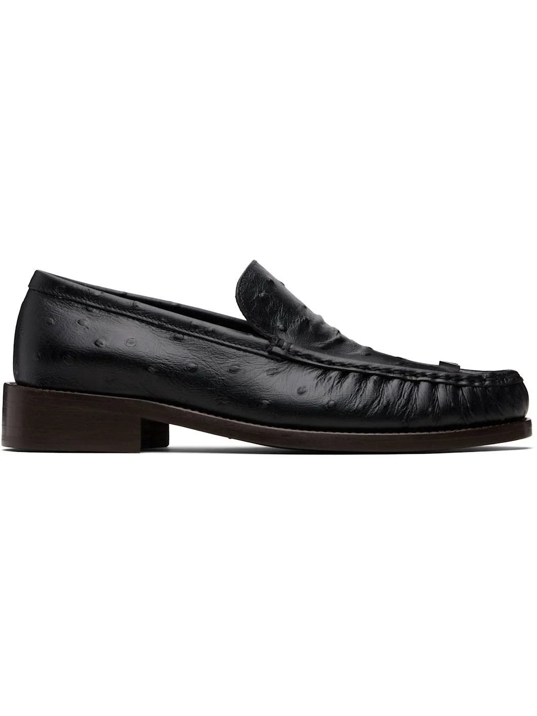 Black Leather Loafers - 1