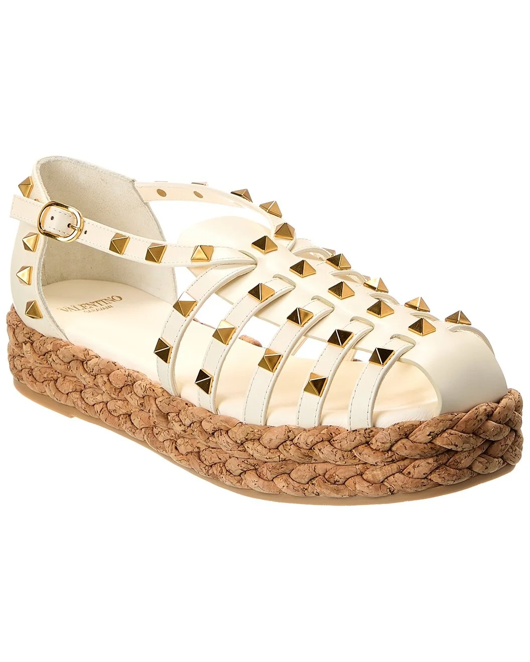 Valentino Rockstud 30 Leather Platform Sandal - 1