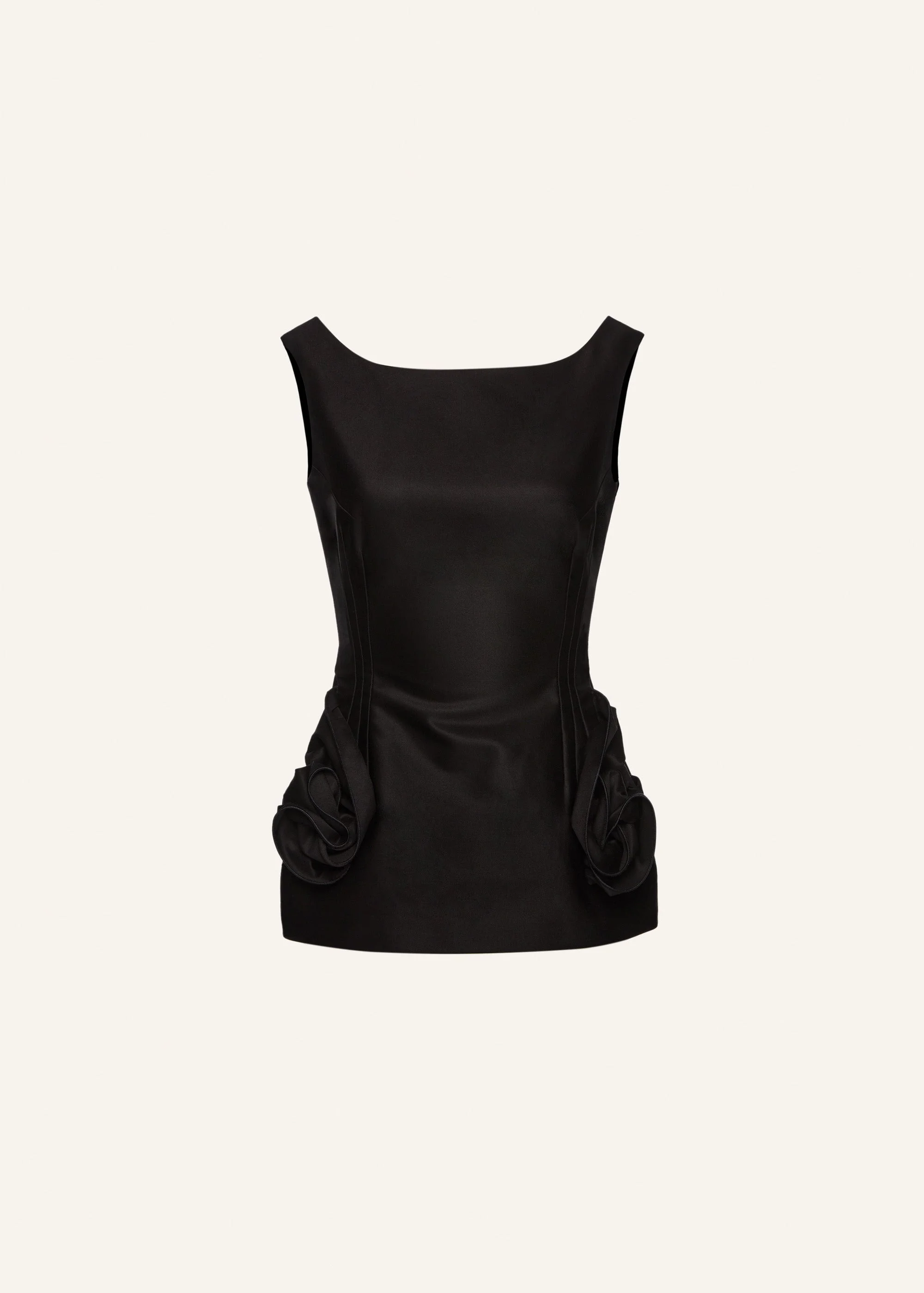 Rose hip hourglass top in black - 1