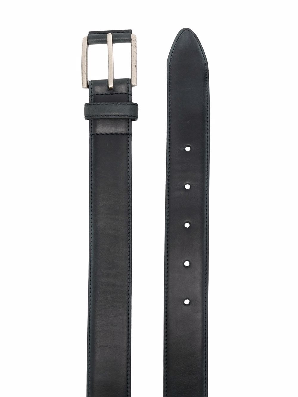 buckled leather belt - 2