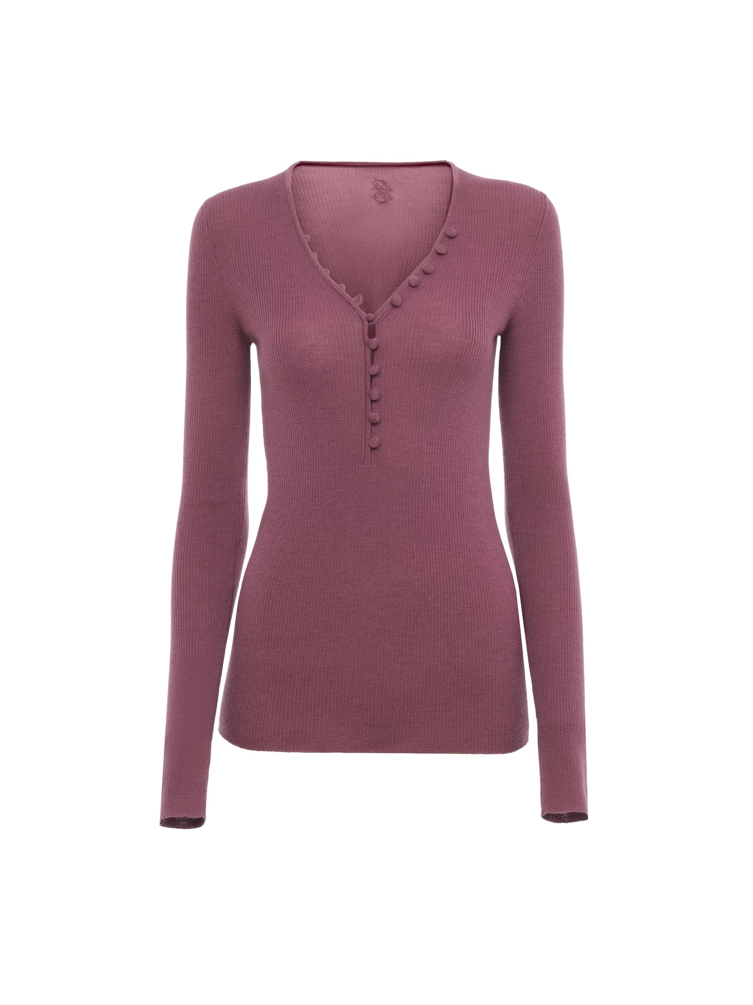 HENLEY SHIRT IN A MERINO WOOL KNIT - 1