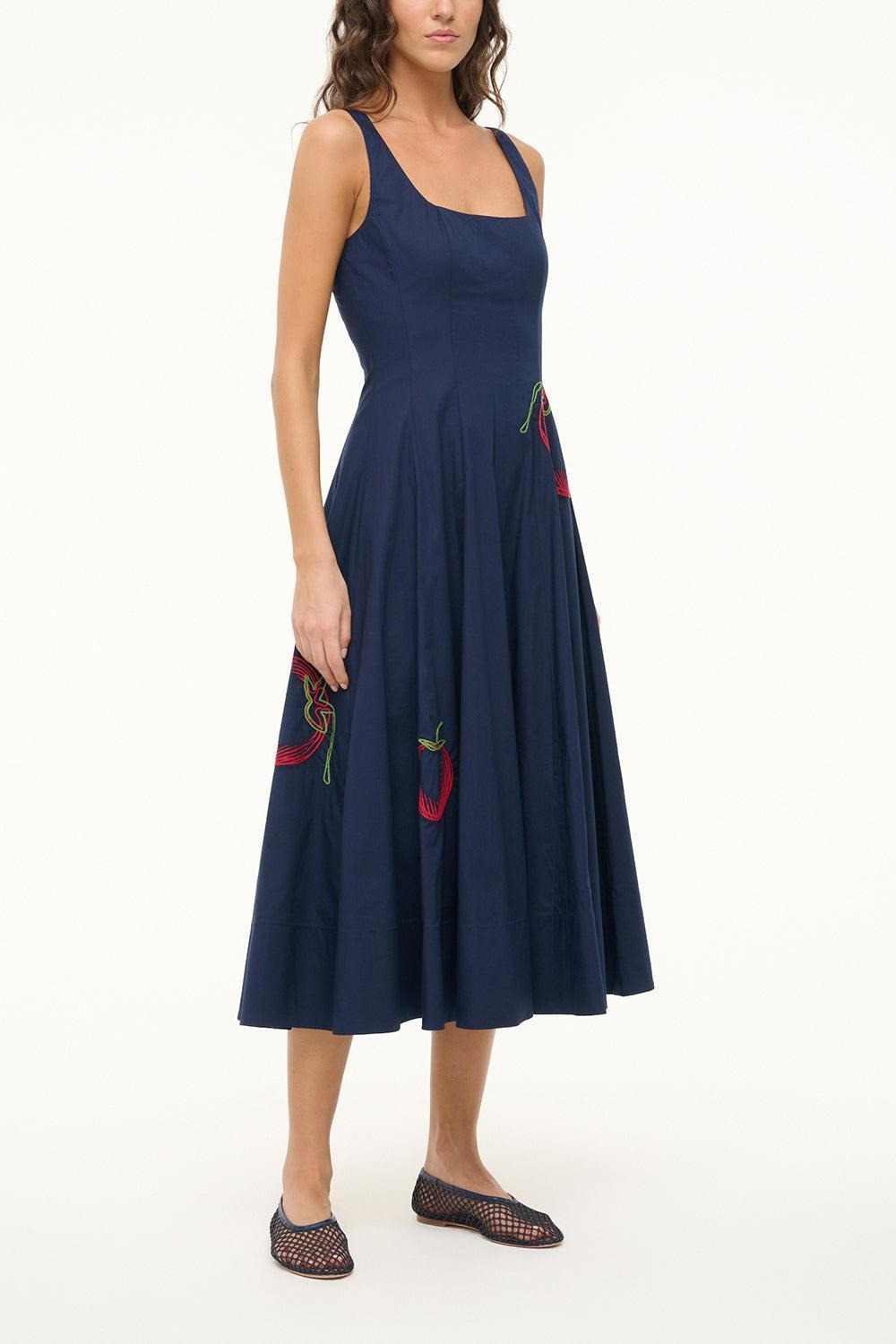 Wells Dress - Navy Roma - 3