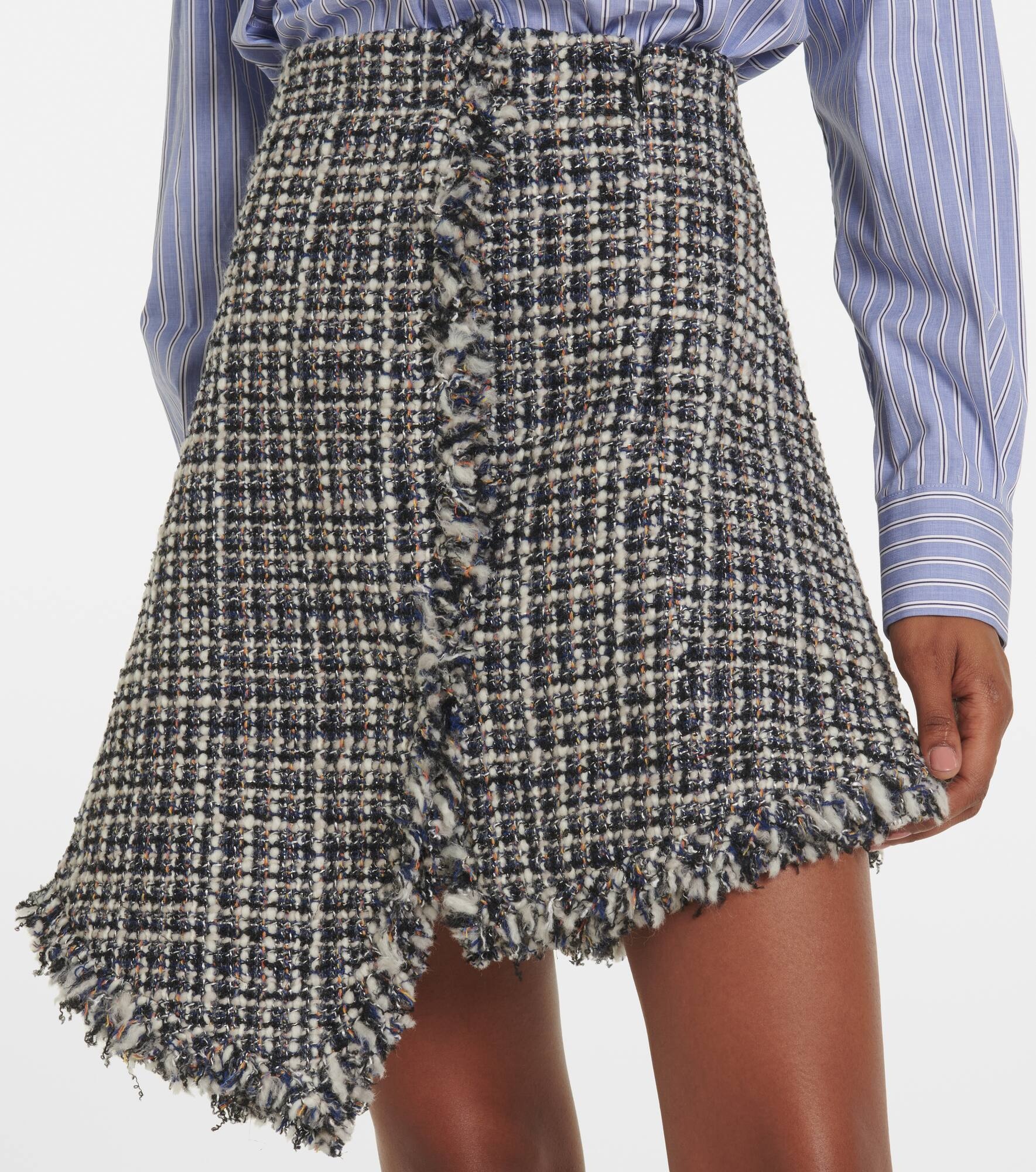 Wool-blend tweed miniskirt - 4