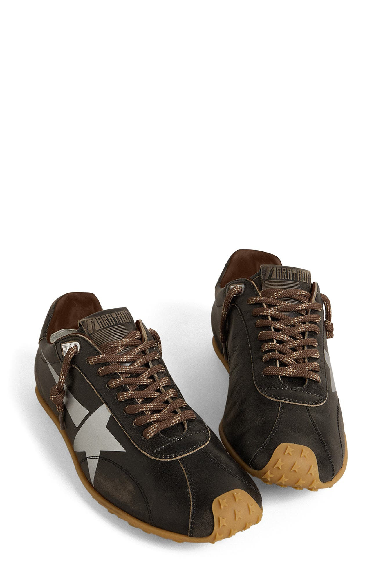 Golden Goose Marathon Speed Sneaker in Black/Silver at Nordstrom - 3