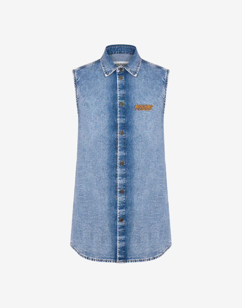 CHAMBRAY SLEEVELESS SHIRT 1