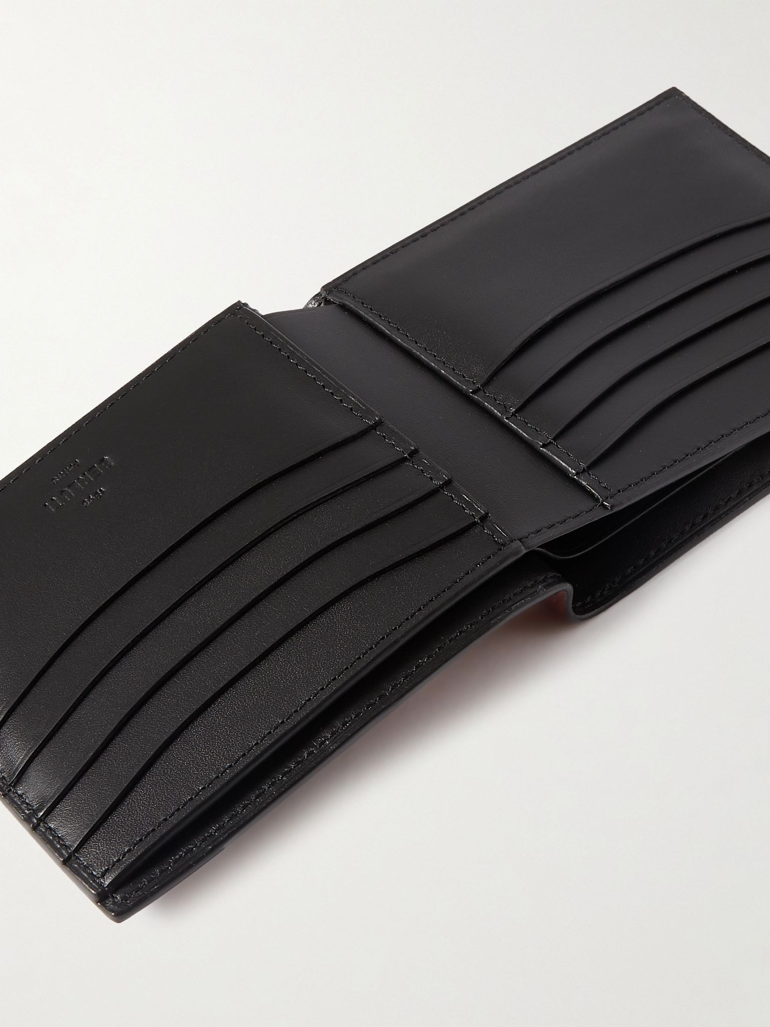 Makore Neo Scritto Panelled Venezia Leather Billfold Wallet Red - 4