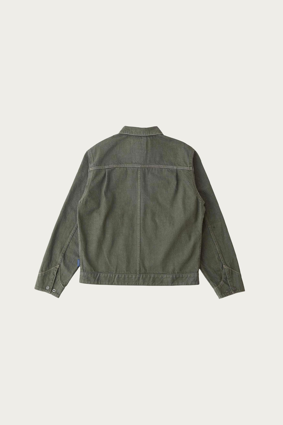 Japanese Slub Denim Jacket - Dark Sage - 2