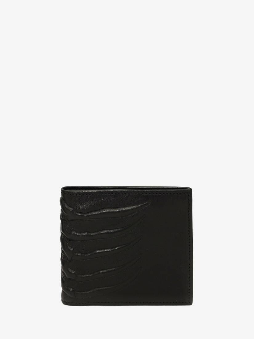 Men's Leather Billfold Wallet in Black - 1